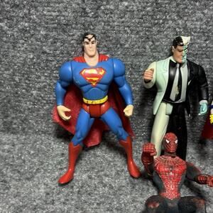 Marvel DC Vintage 1990’s Toy Lot (4) Action Figures: Superman, Two-Face, + More